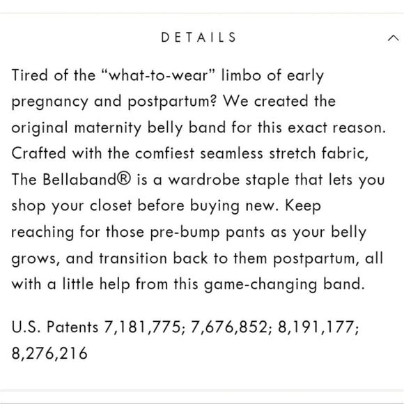 BellaBand Maternity Belly Band in White Size 2 - Picture 13 of 16